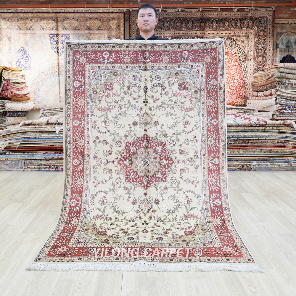 Luxury Persian Rug Handmade Silk Rug Tapestry Collection 4x6ft - Yilong  Carpet Factory